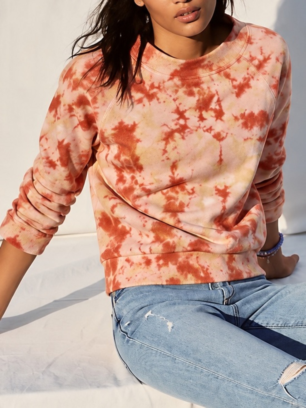 Anthropologie Pilcro Tie Dye Elayna 100% Cotton Sweatshirt Small